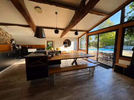 vieillevigne - maison en pierre t8 avec piscine