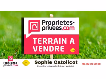 vente terrain 1900 m² à esternay (51310)  49 000 €