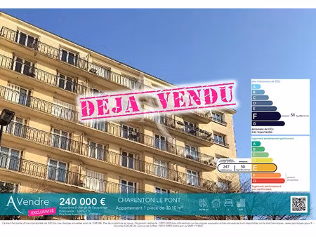vente appartement 1 pièce 30.02 m² à charenton-le-pont (94220)  240 000 €