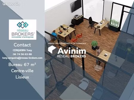 bureaux 67 m² lisieux