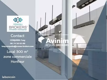local commercial 300 m² honfleur