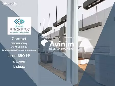 local commercial 650 m² lisieux