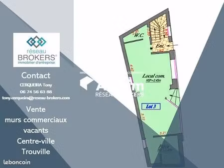 murs commerciaux 34 m² trouville-sur-mer