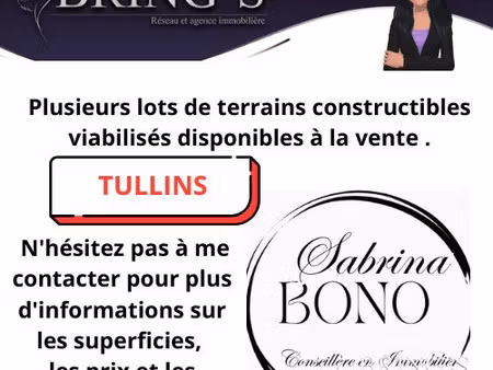 en vente terrain non constructible – 135 500 € |tullins
