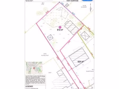 vente terrain à mesquer (44420) : à vendre / 813m² mesquer