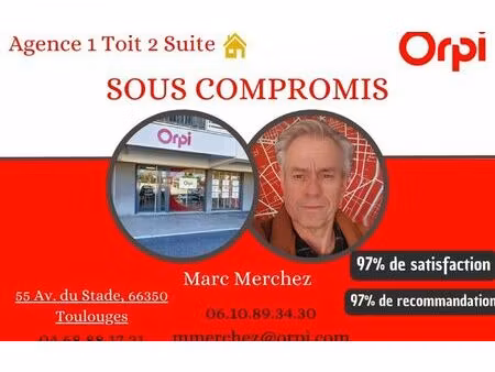 maison villeneuve-la-rivière m² t-4 à vendre  364 500 €