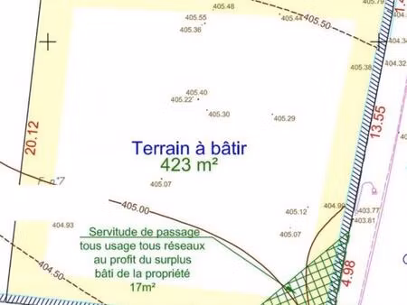 vente terrain 423 m² saint-laurent-d’agny (69440)