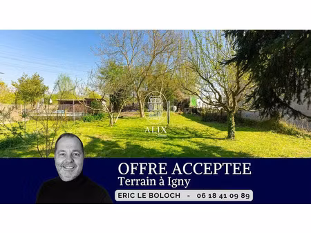 vente terrain à batir 391 m² à igny (91430)  280 000 €