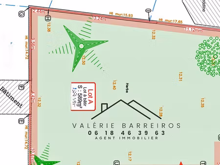 vente terrain 586 m² à elbeuf (76500)  116 000 €