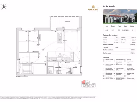 en vente appartement 62 m² – 229 900 € |ay-sur-moselle