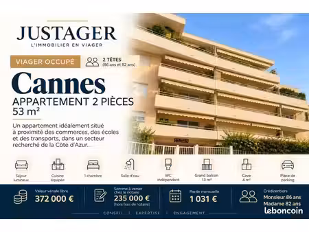 appartement 2 pièces 53 m²