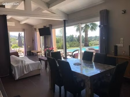 villa/loft piscine 50m2 prox cannes sept à juin