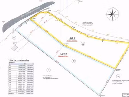 terrain à bâtir de 29 ares
