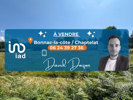 vente terrain 1300 m² à bonnac-la-côte (87270)  42 000 €