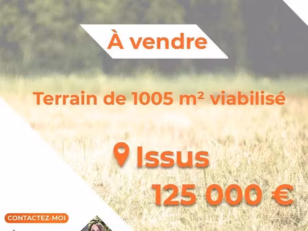 vente terrain à batir 1005 m² à issus (31450)  125 000 €