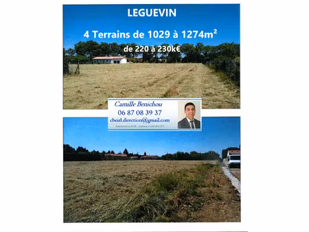 achat terrain 1 029m² leguevin 31490