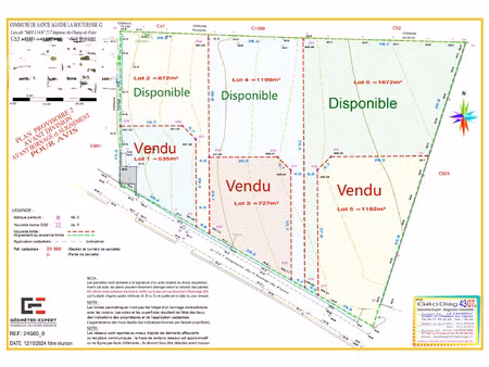 achat terrain 700m² ste agathe la bouteresse 42130