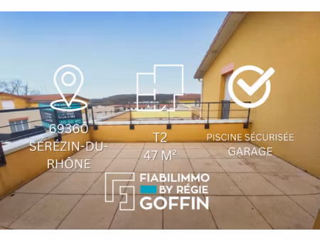 achat appartement 2 pièces 47m² serezin du rhone 69360