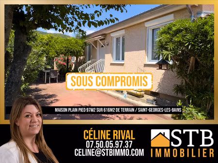 achat maison 5 pièces 97m² st georges les bains 07800