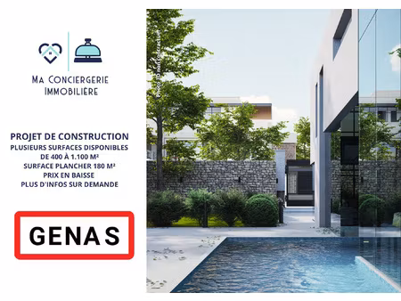achat terrain 400m² genas 69740