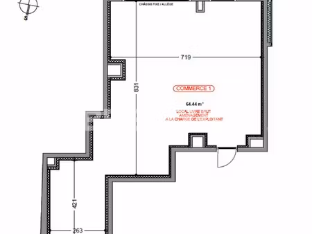 achat local commercial 66m² evian les bains 74500