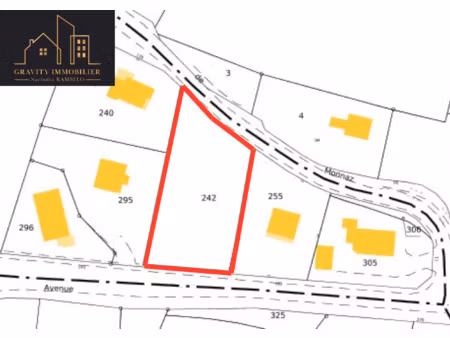 achat terrain 1 616m² marignier 74970