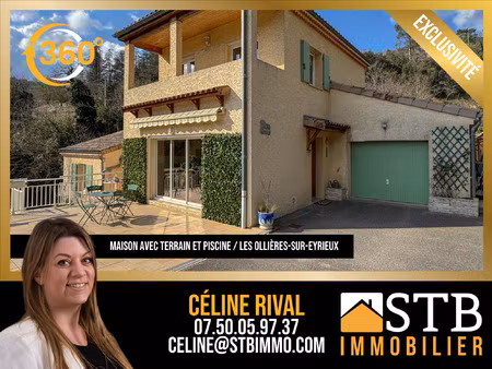 achat maison 6 pièces 125m² les ollieres sur eyrieux 07360