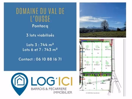 achat terrain 743m² pontacq 64530
