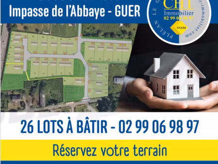 achat terrain 463m² guer 56380