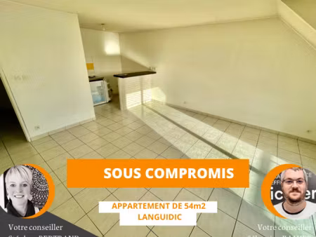 achat appartement 3 pièces 54m² languidic 56440
