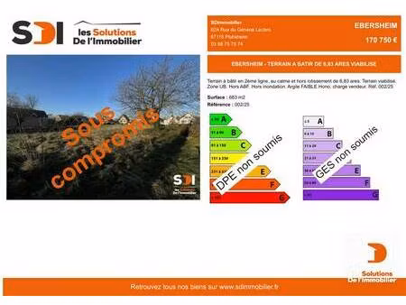 achat terrain 683m²