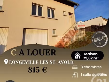 location maison 4 pièces 79m² longeville les st avold 57740