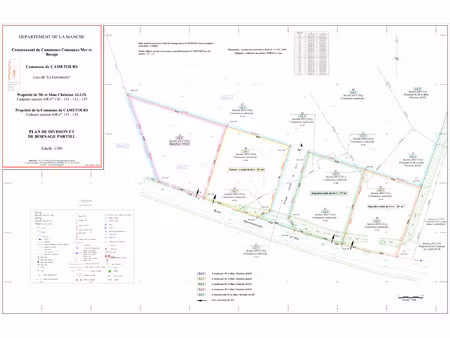 achat terrain 750m² cametours 50570