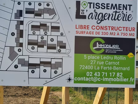 achat terrain 397m² la ferte bernard 72400