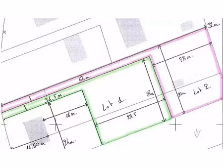 achat terrain 1 078m² donges 44480