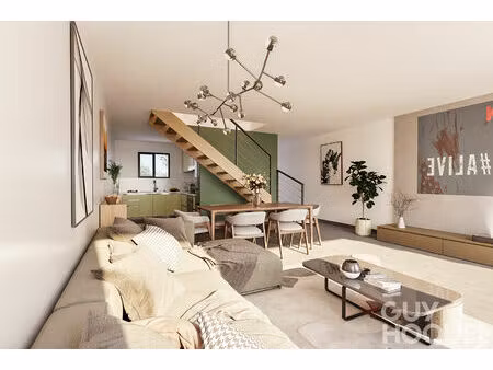 maison mitoyenne - 4 pièce(s) 89 m² avec terrasse garage double et caves