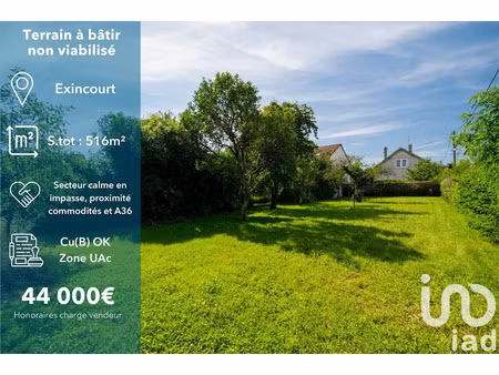 vente terrain 516 m² à exincourt (25400)  44 000 €