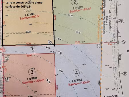 vente terrain 905 m² châtelaudren-plouagat (22170)