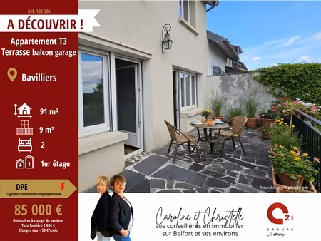 appartement 3 pièces - 91 m²