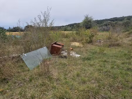 vente terrain  1627.00m²  villebazy