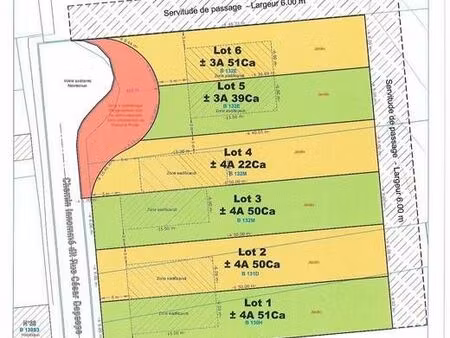 terrain à bâtir (6 maisons)