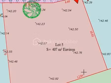 terrain de 407 m² à charleval
