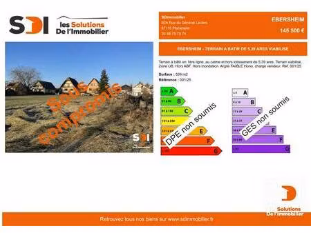 achat terrain 539m²