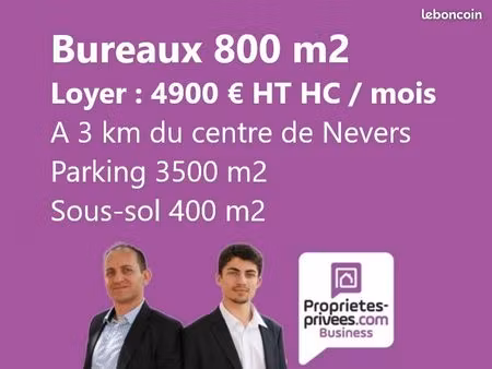 bureaux 800 m²