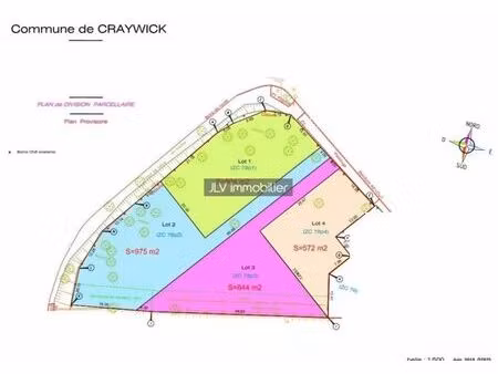 vente terrain 975 m² craywick (59279)