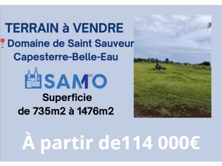 terrain à la vente - capesterre-belle-eau plat & viabilisé