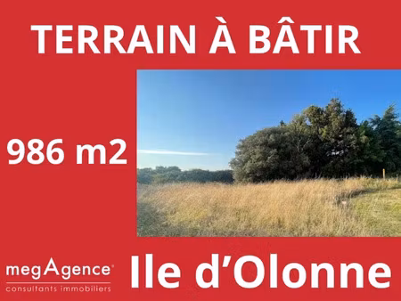 vente terrain 986 m² à l'ile-d'olonne (85340)  138 000 €