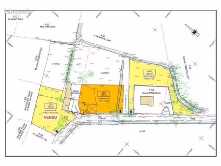 terrain lot c 1280 m² saint jammes