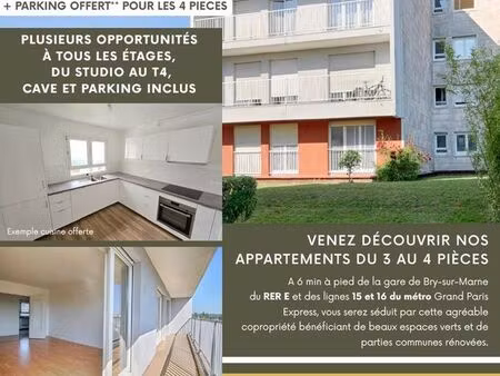 vente appartement 3 pièces 64 m² noisy-le-grand (93160)
