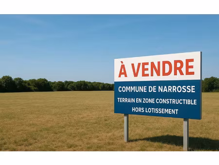 terrain narrosse m² t- à vendre  77 000 €